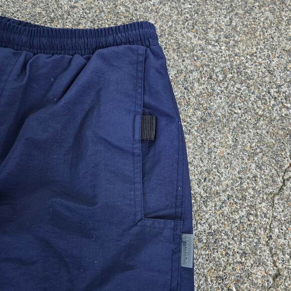 Vtg Y2k OLD NAVY Rubber Logo Patch Cargo Pocket Baggy Windbreaker Pants Small - Picture 2 of 7